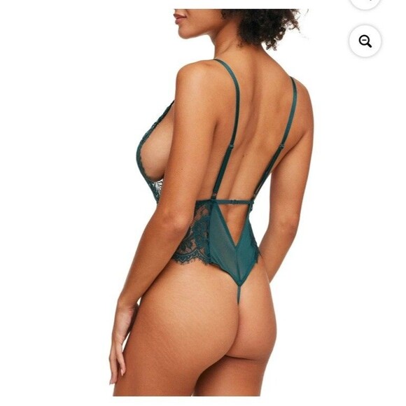 NWT Adore Me Women's Anouchka Unlined Bodysuit Aqua Size Small (MSRP $69) - Picture 3 of 11